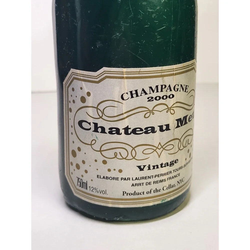 Champagne Bottle Candle Chateau Metro Vintage 12